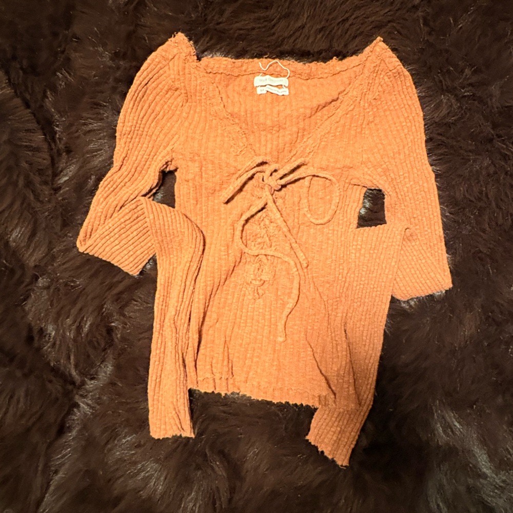 Urban Outfitters Rust V-Neck Sweater